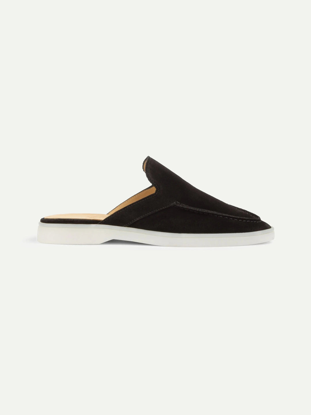 Open Suede Loafers Black