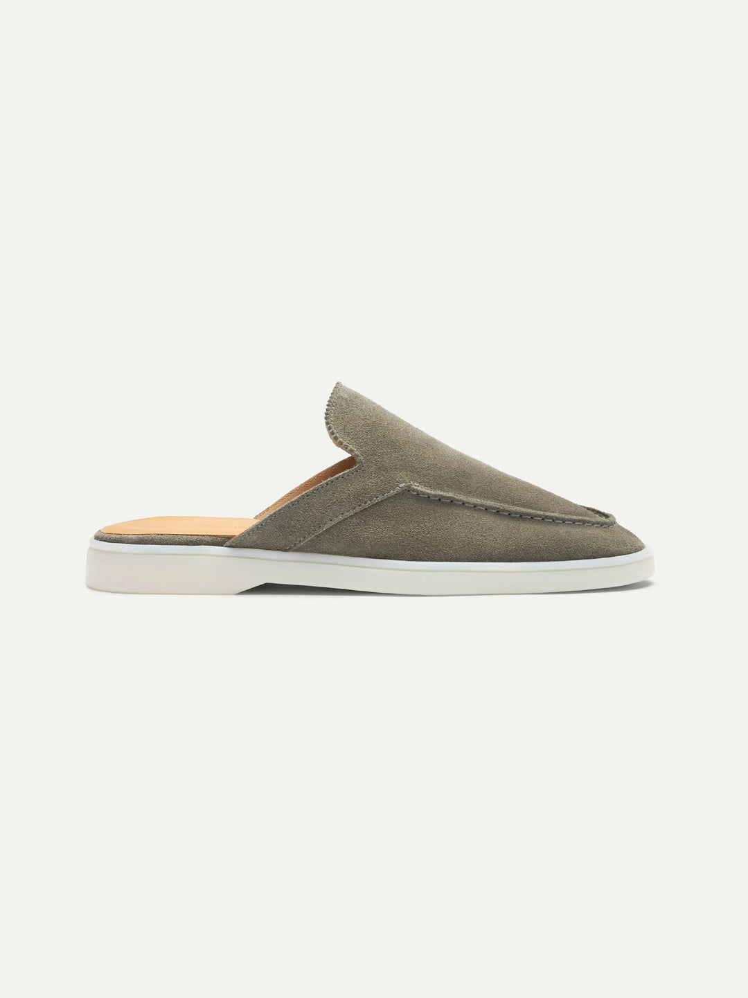 Open Suede Loafers Green