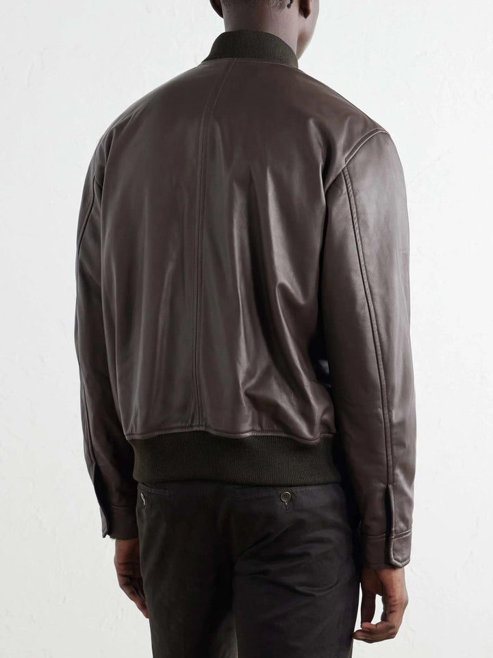 Leather Bomber Jacket