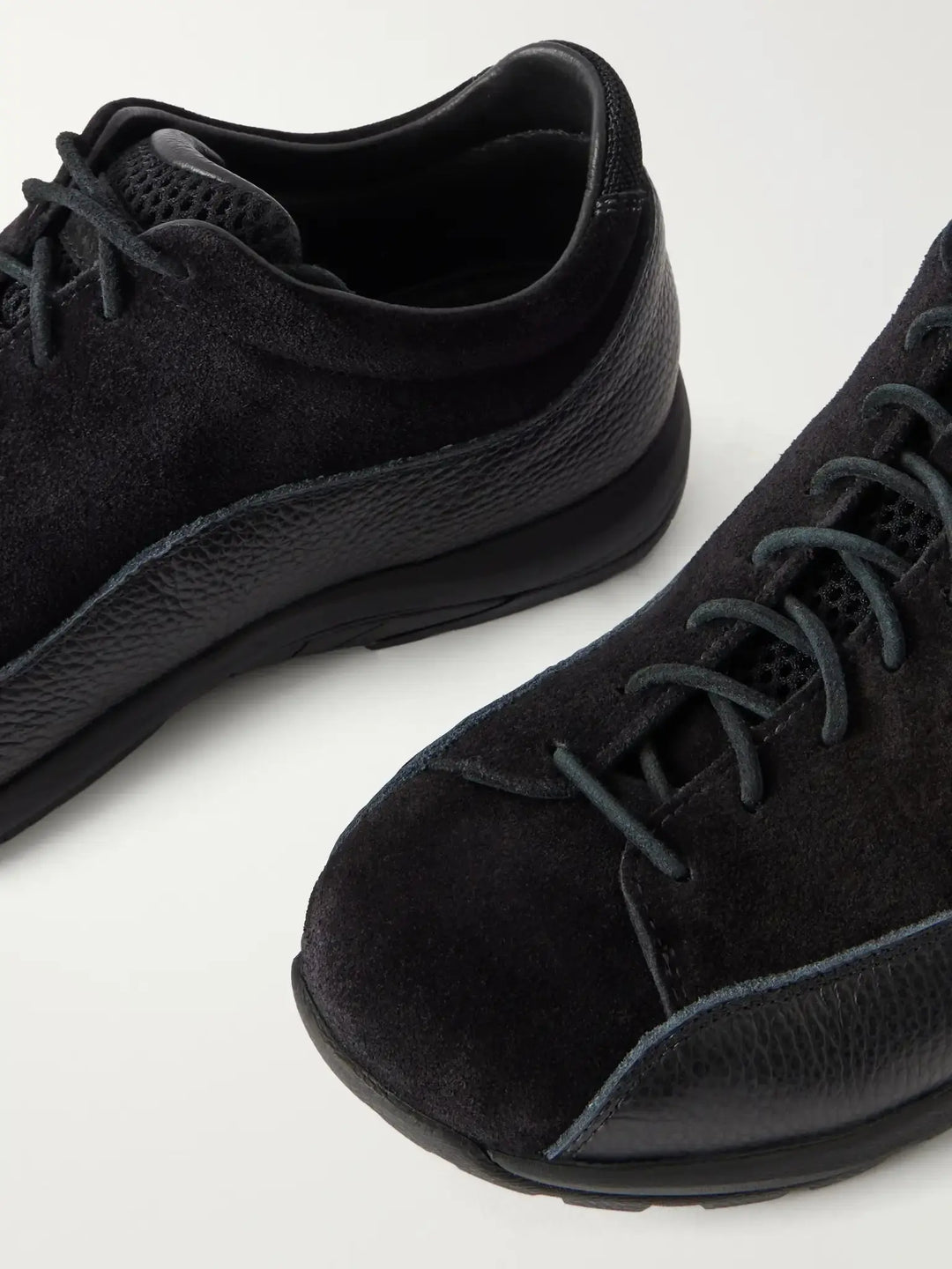 Suede and Leather Sneakers Black