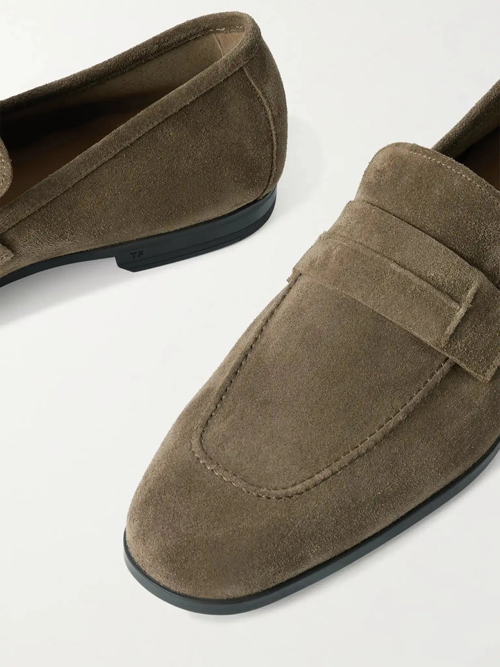 Suede Penny Loafers