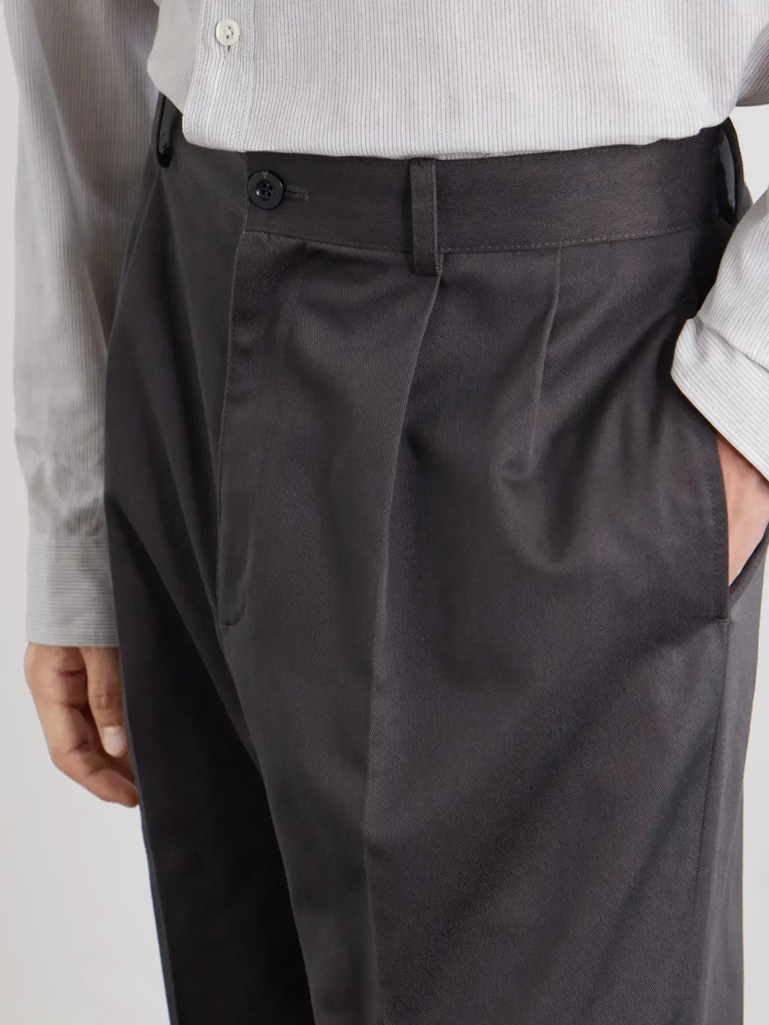 Wide-Leg Drill Trousers
