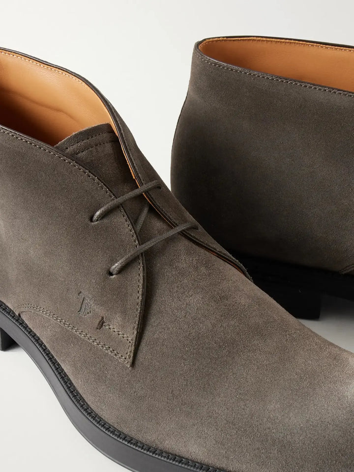 Suede Lace-Up Boots