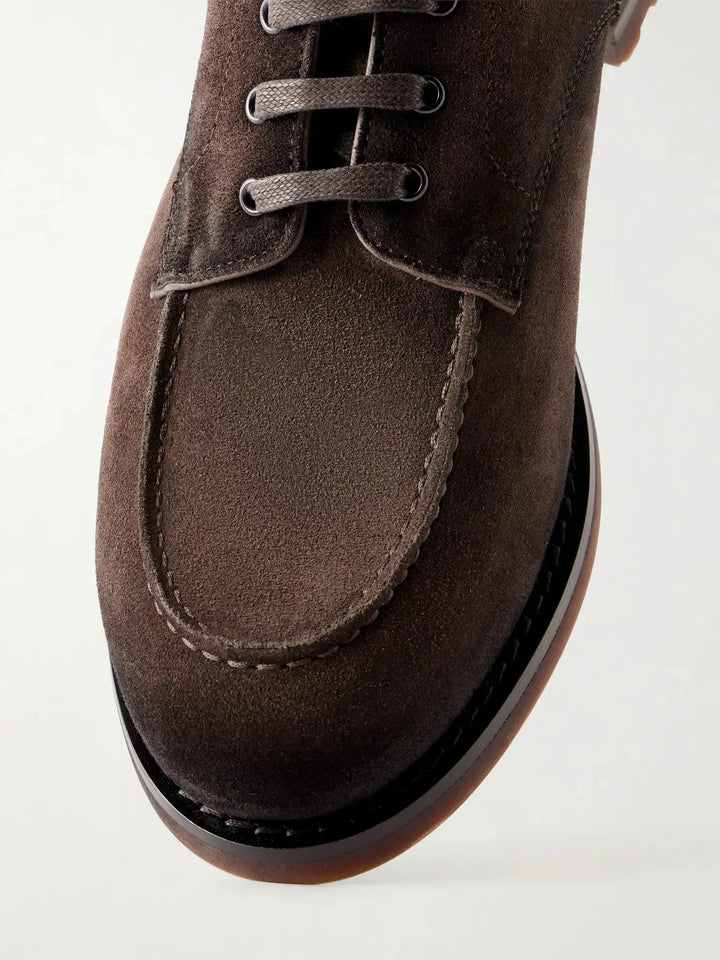 Suede Lace-Up Boots