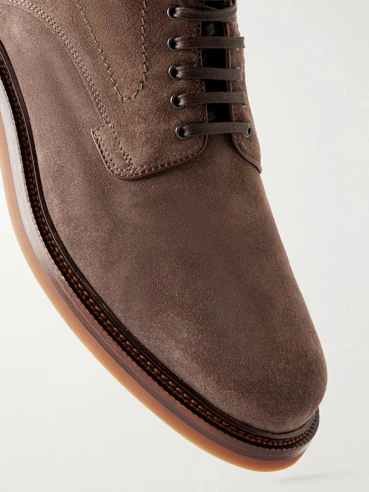 Suede Lace-Up Boots