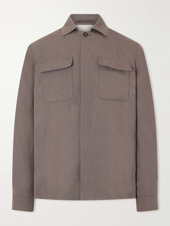 Linen-Blend Shirt