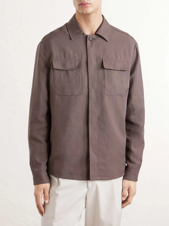 Linen-Blend Shirt