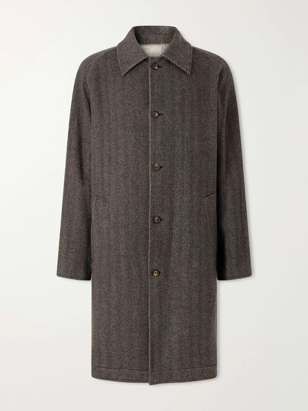 Herringbone Cashmere Coat