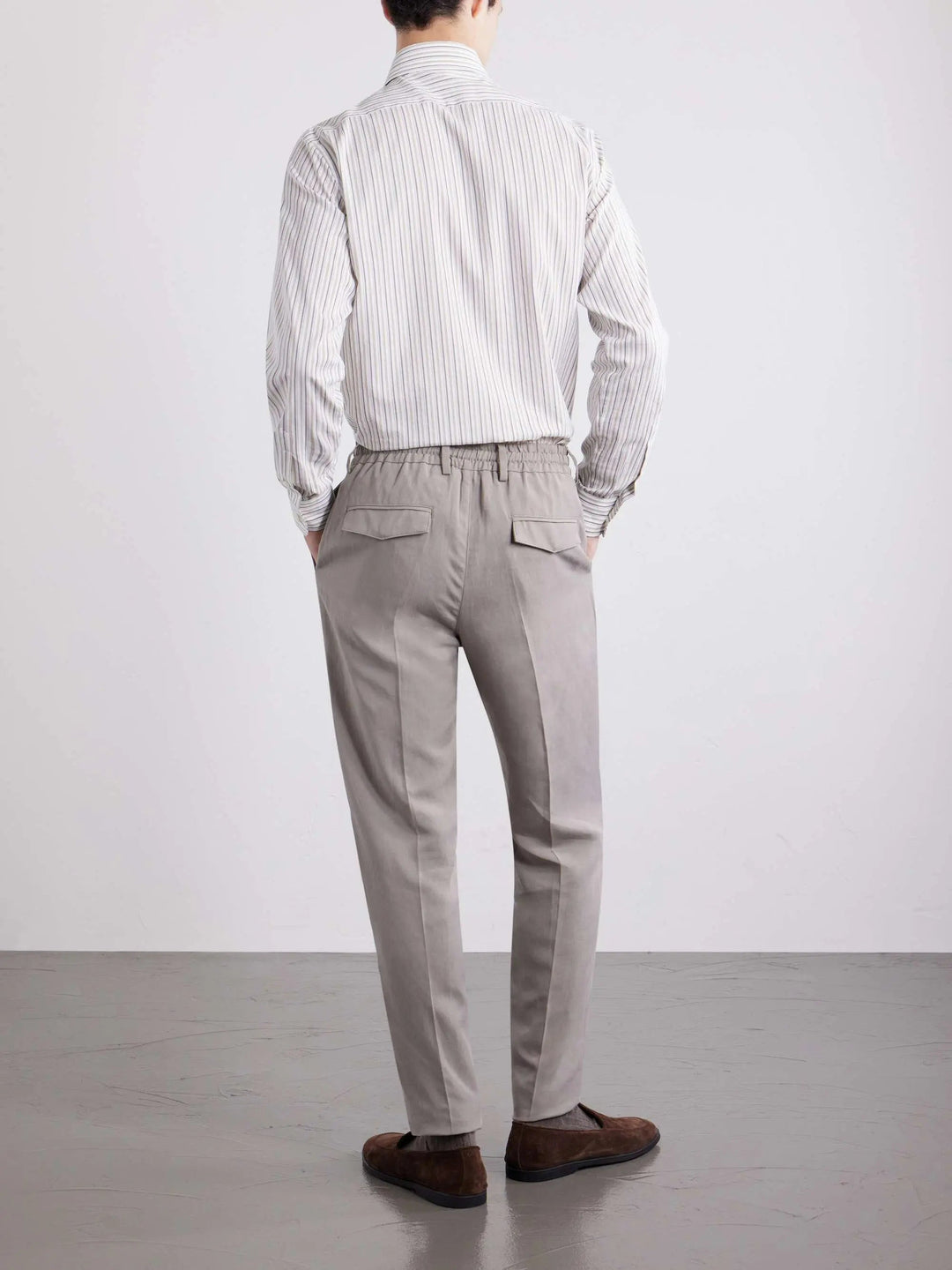 Straight-Leg Lyocell and Linen-Blend Trousers