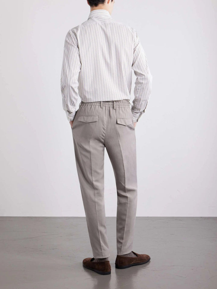 Straight-Leg Lyocell and Linen-Blend Trousers