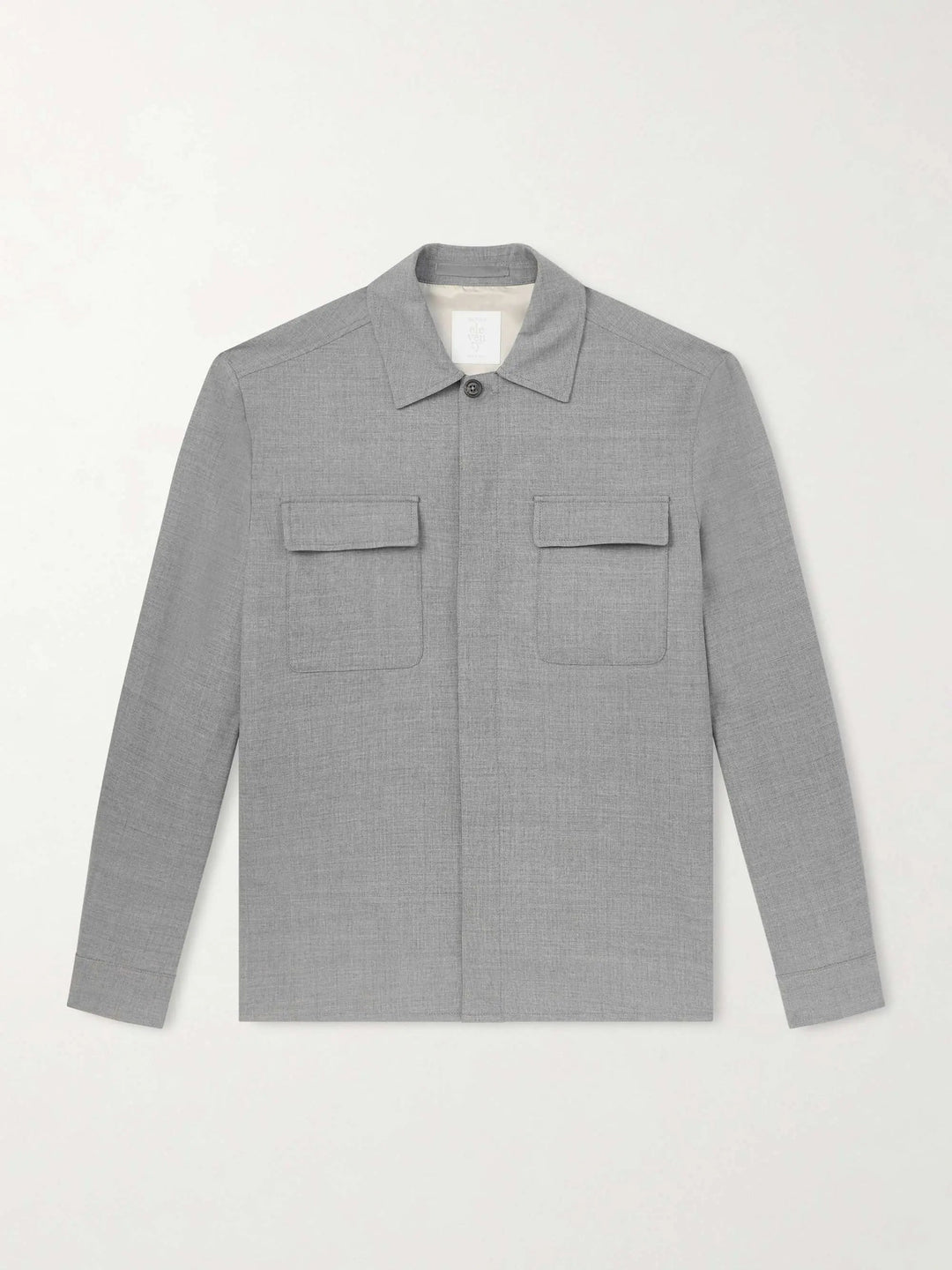 Wool-Blend Flannel Overshirt