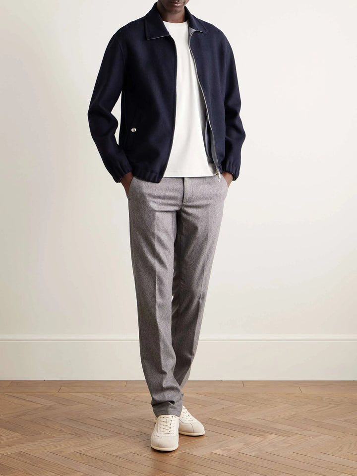 Wool-Felt Bomber Jacket