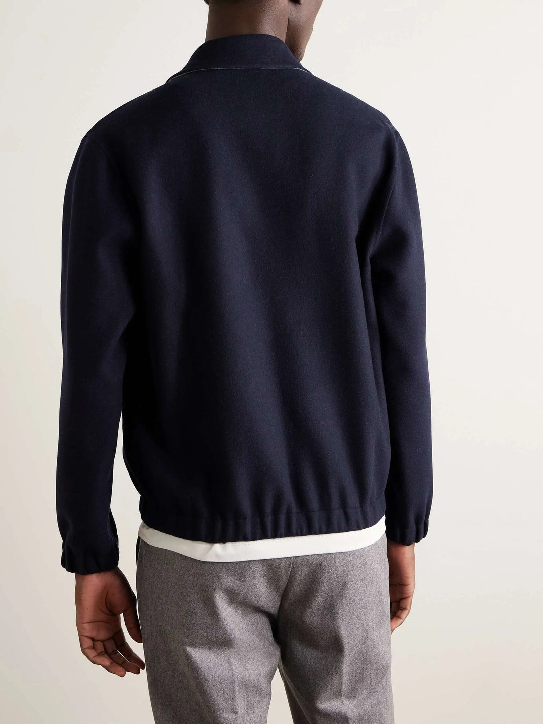 Wool-Felt Bomber Jacket