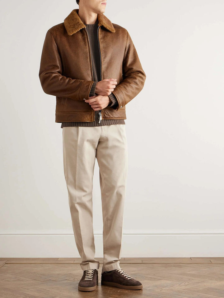 Slim-Fit Shearling Jacket
