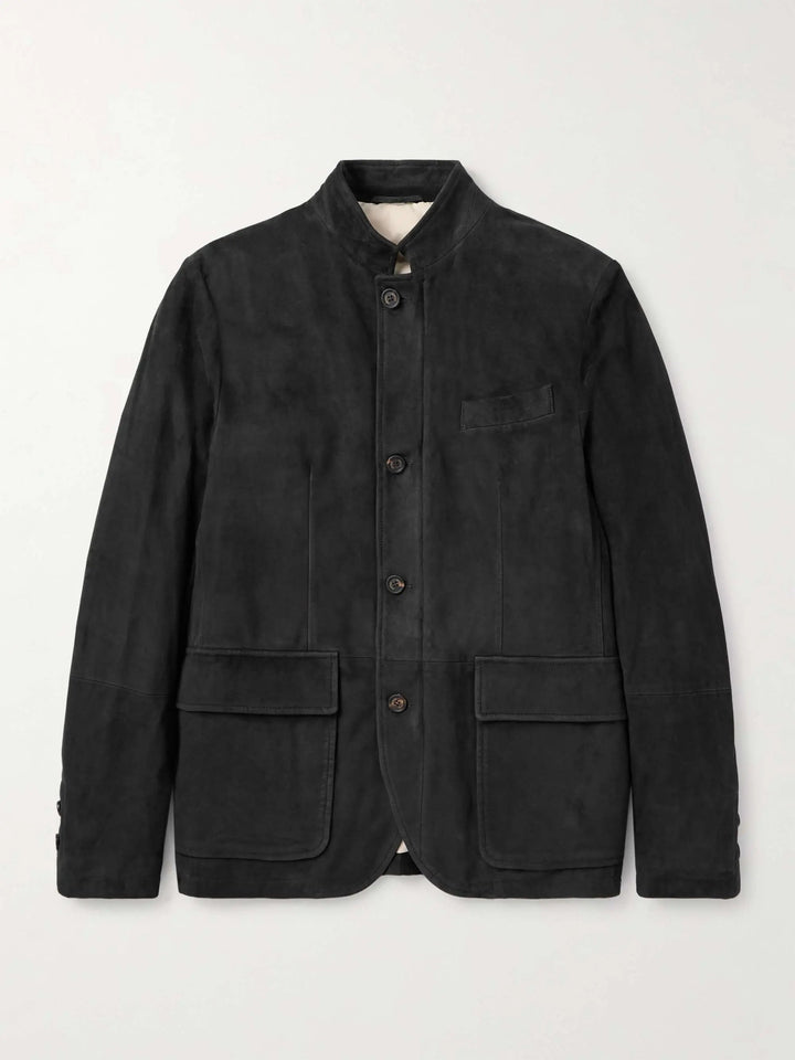 Padded Suede Down Jacket