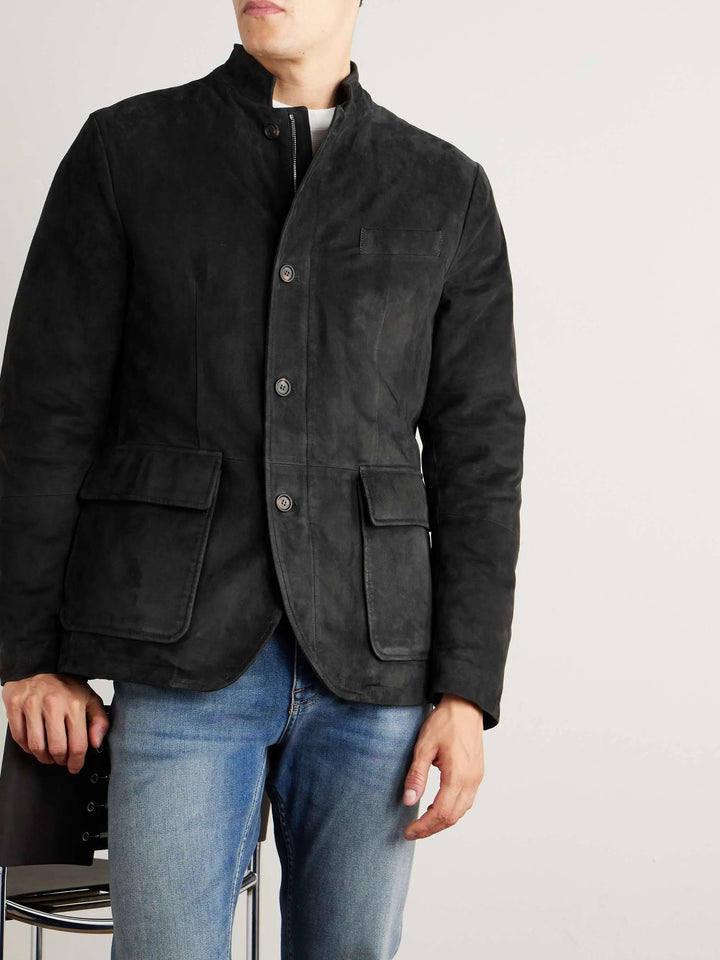 Padded Suede Down Jacket