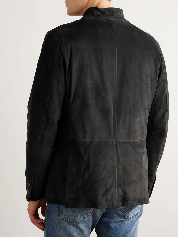 Padded Suede Down Jacket