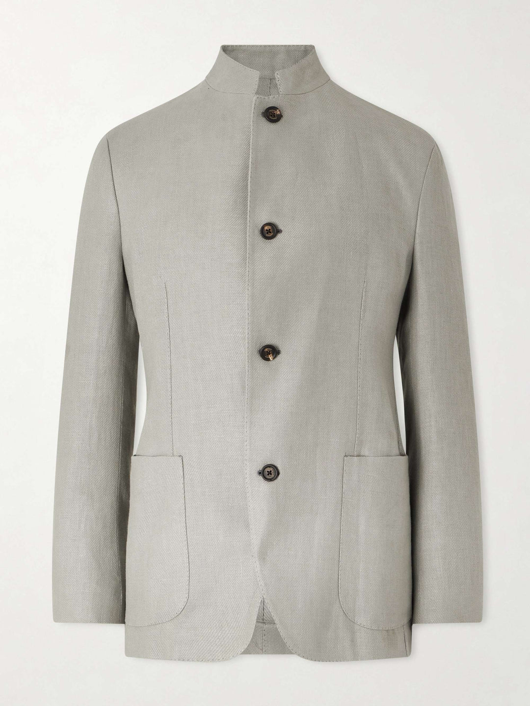 Slim-Fit Linen Blazer