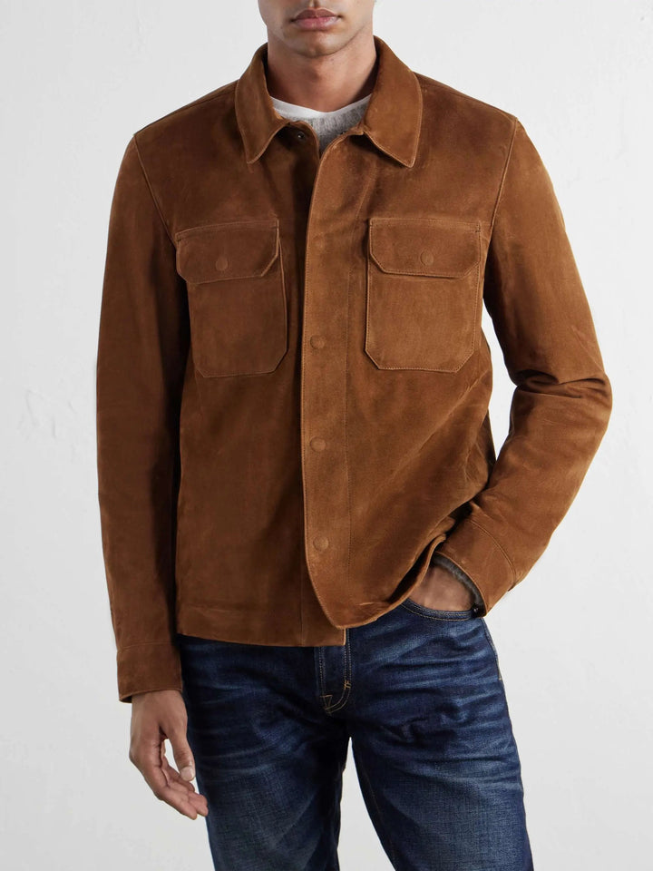 Panelled Suede Jacket
