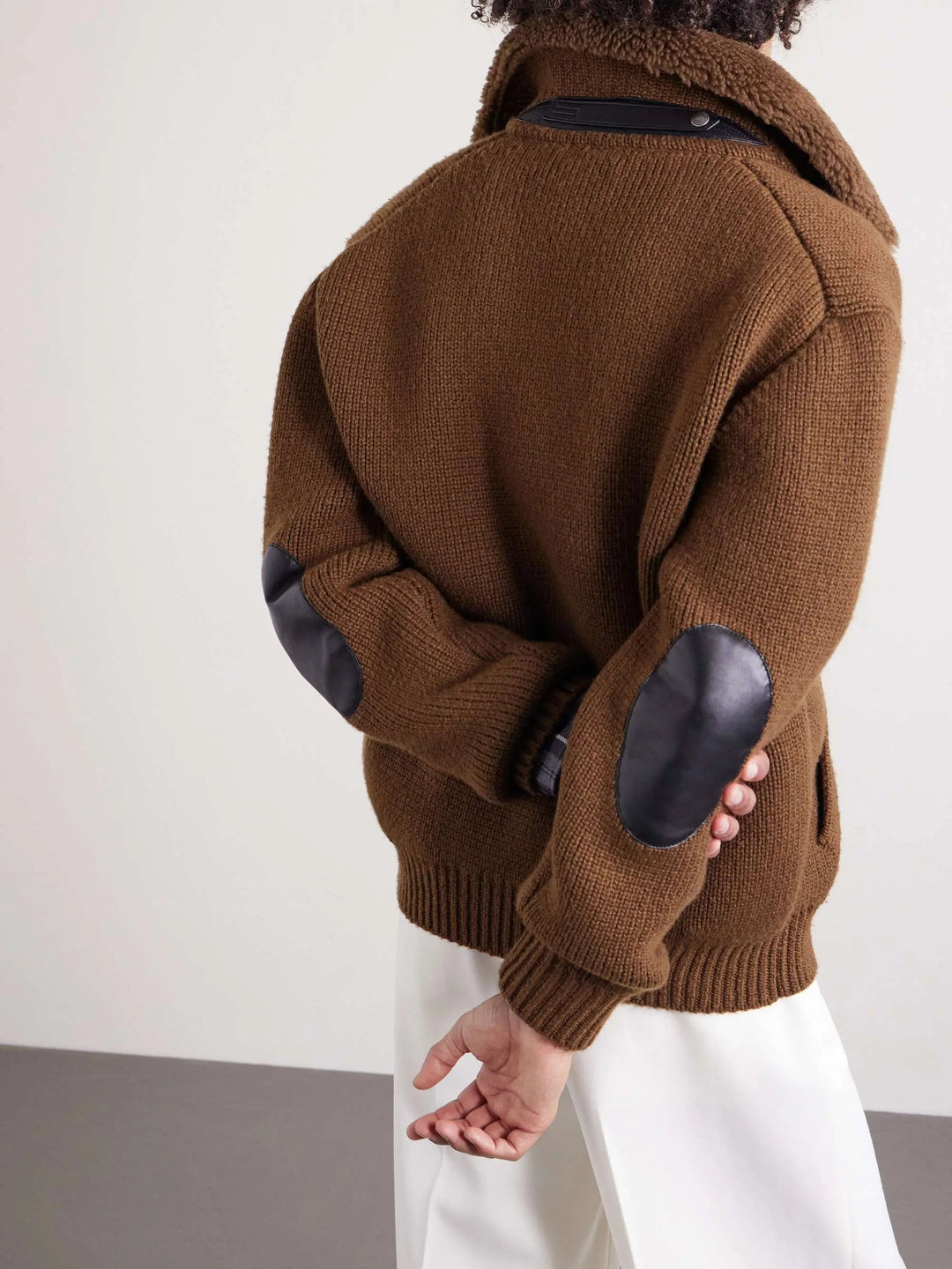 Trimmed Ribbed Cashmere Cardigan