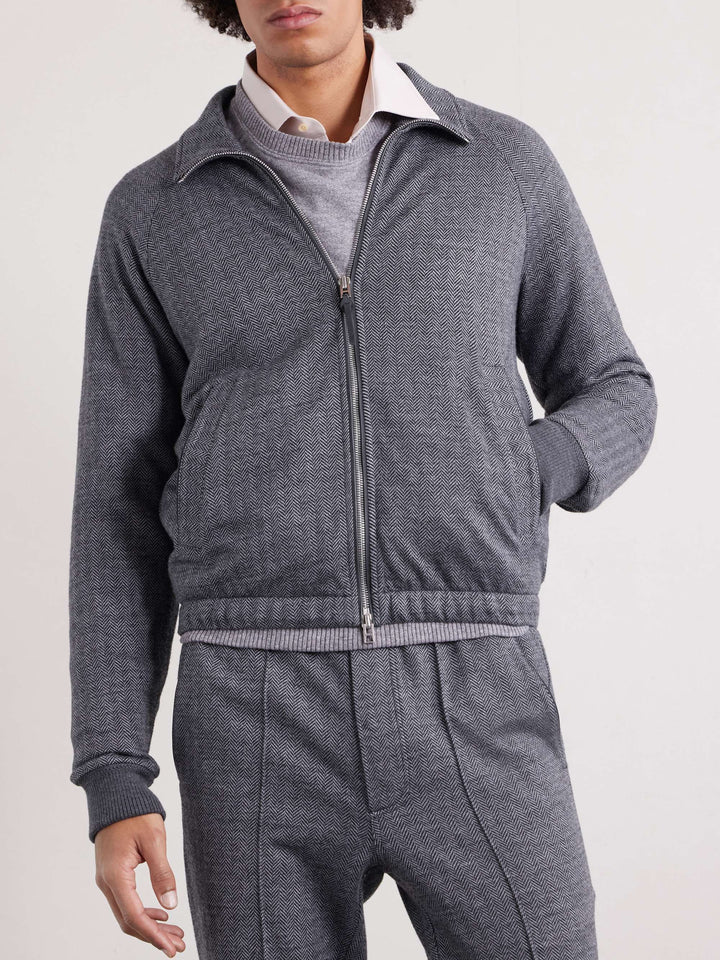 Wool and Silk-Blend Jacket