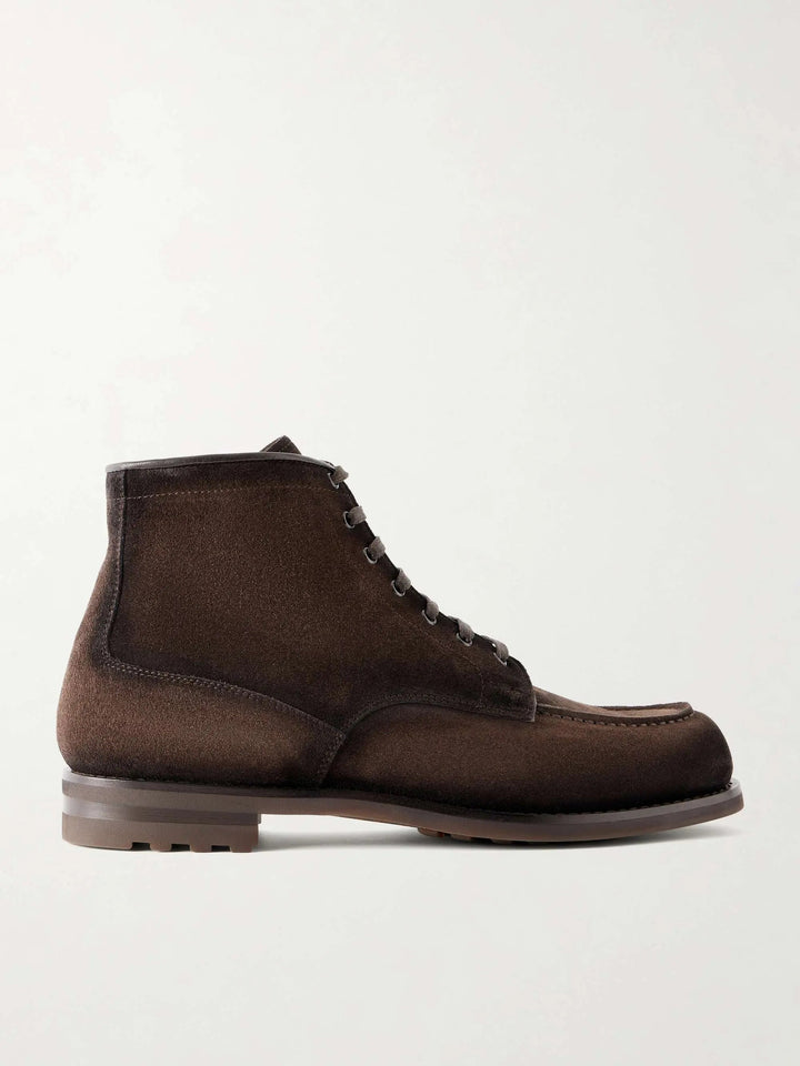 Suede Lace-Up Boots