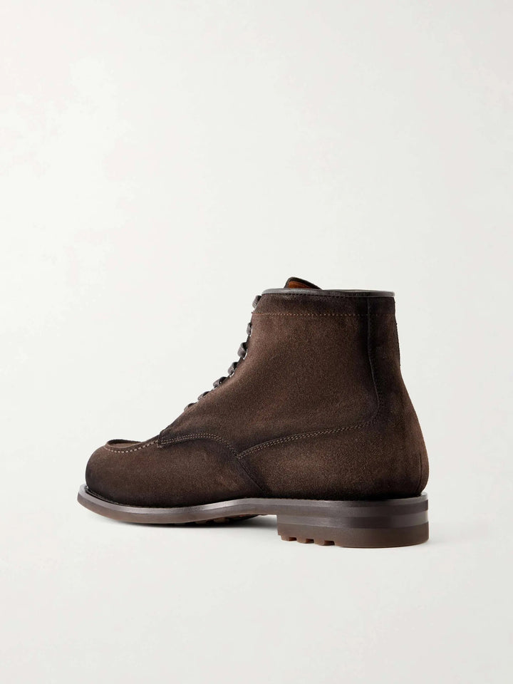 Suede Lace-Up Boots