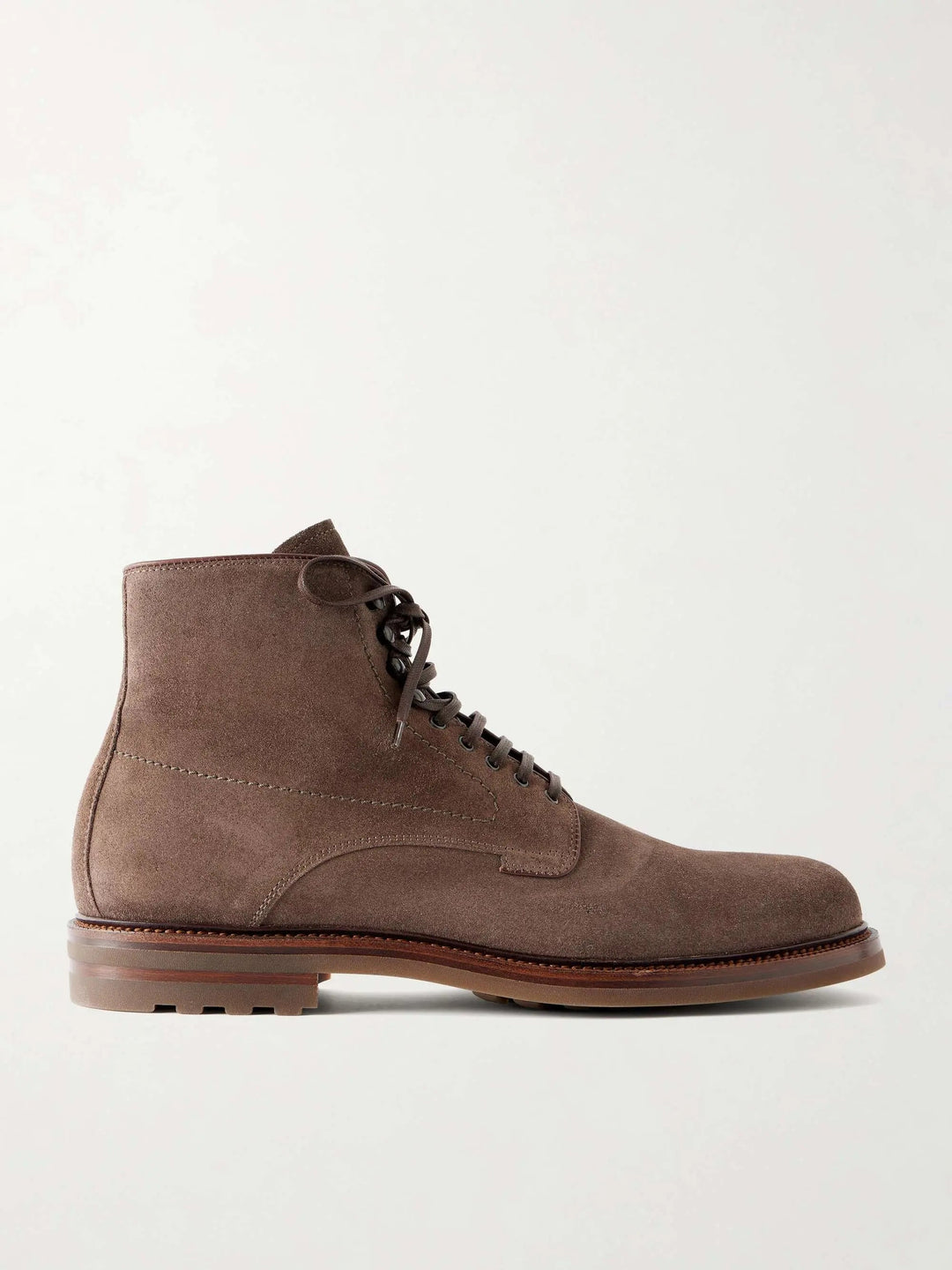 Suede Lace-Up Boots