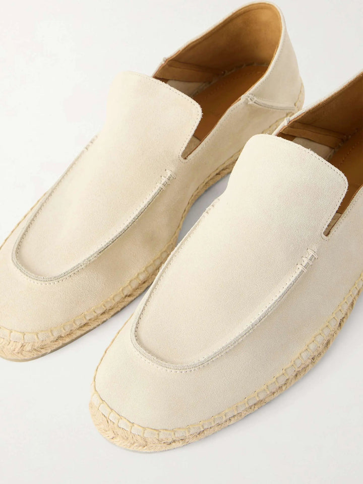 Suede Espadrilles Cream