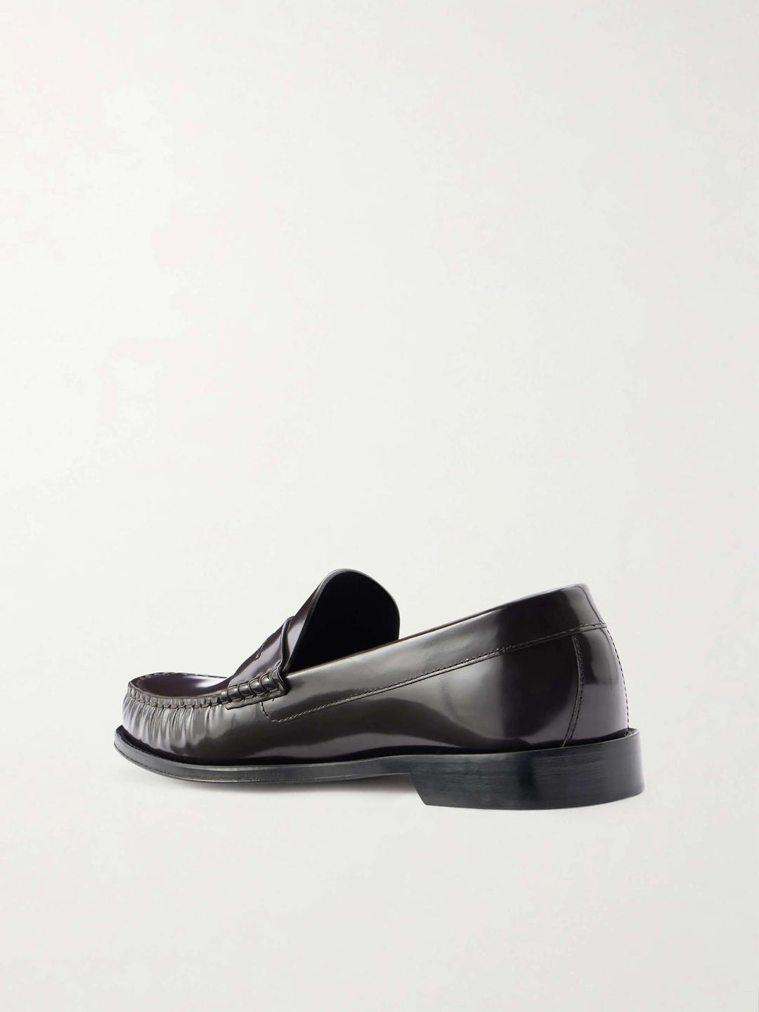 Polished-Leather Loafers Brown