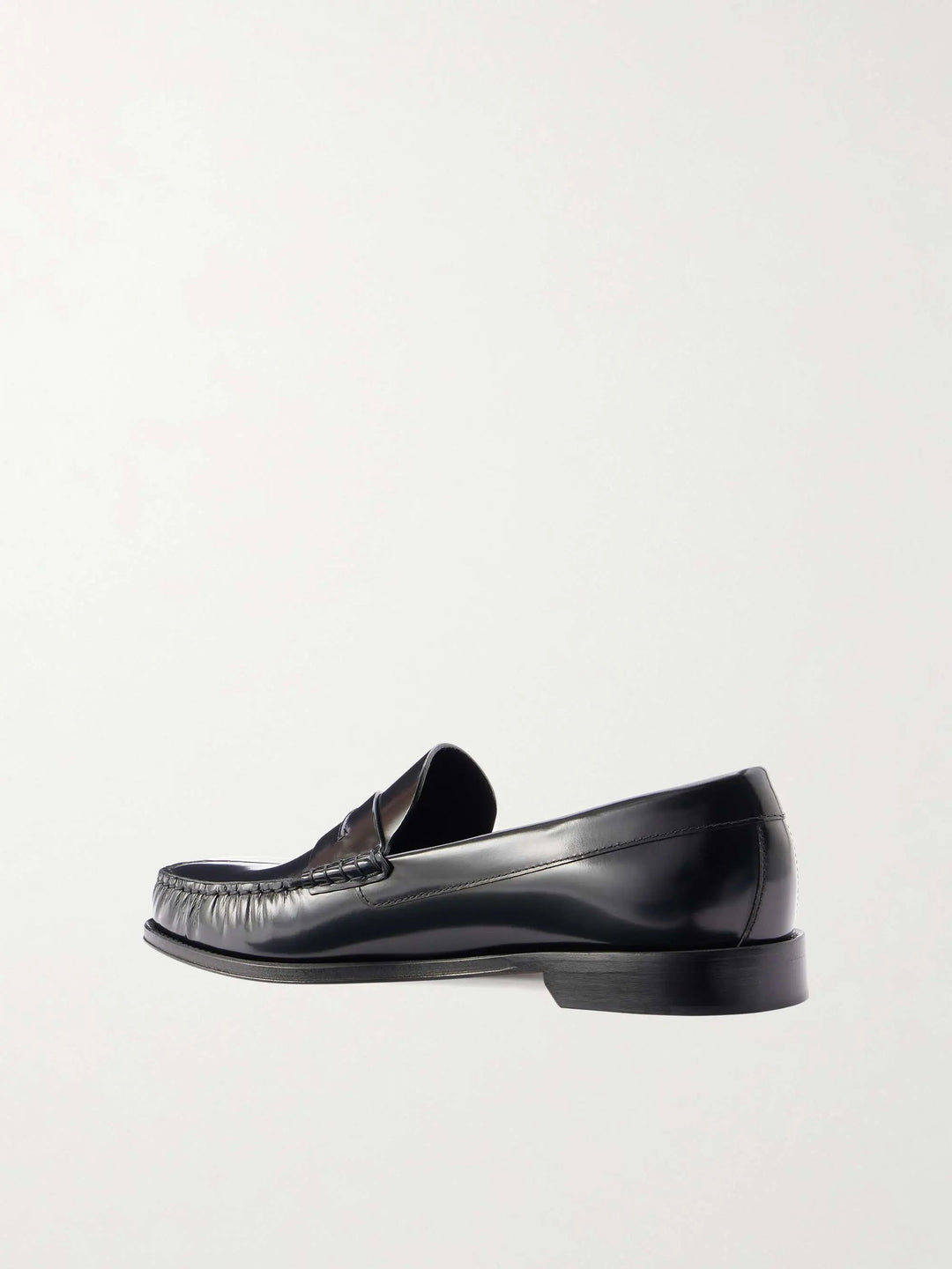 Polished-Leather Loafers Black