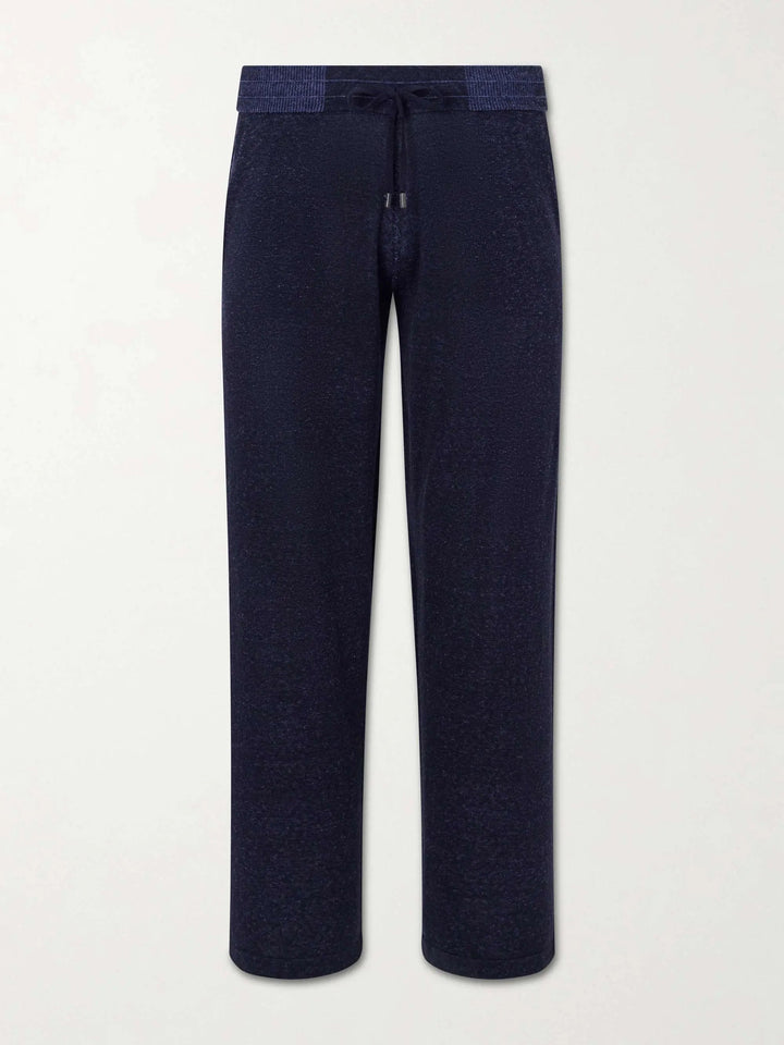 Straight-Leg Cotton and Wool-Blend Drawstring Sweatpants