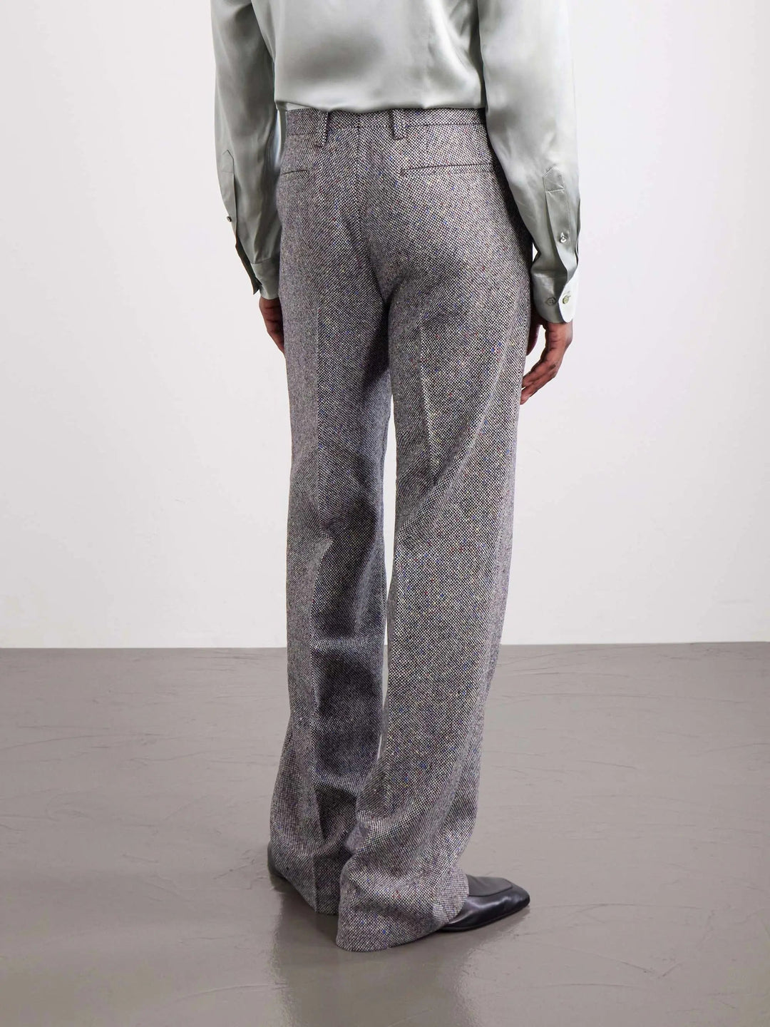 Straight-Leg Wool-Twill Trousers