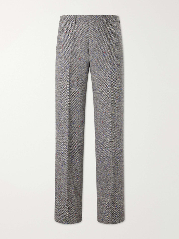 Straight-Leg Wool-Twill Trousers