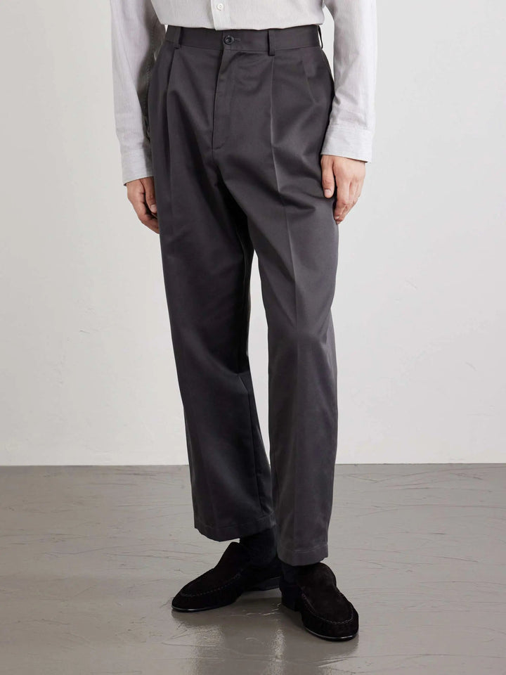Wide-Leg Drill Trousers