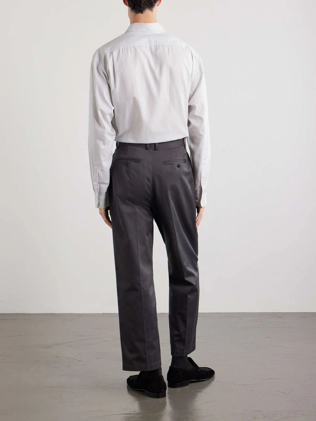 Wide-Leg Drill Trousers