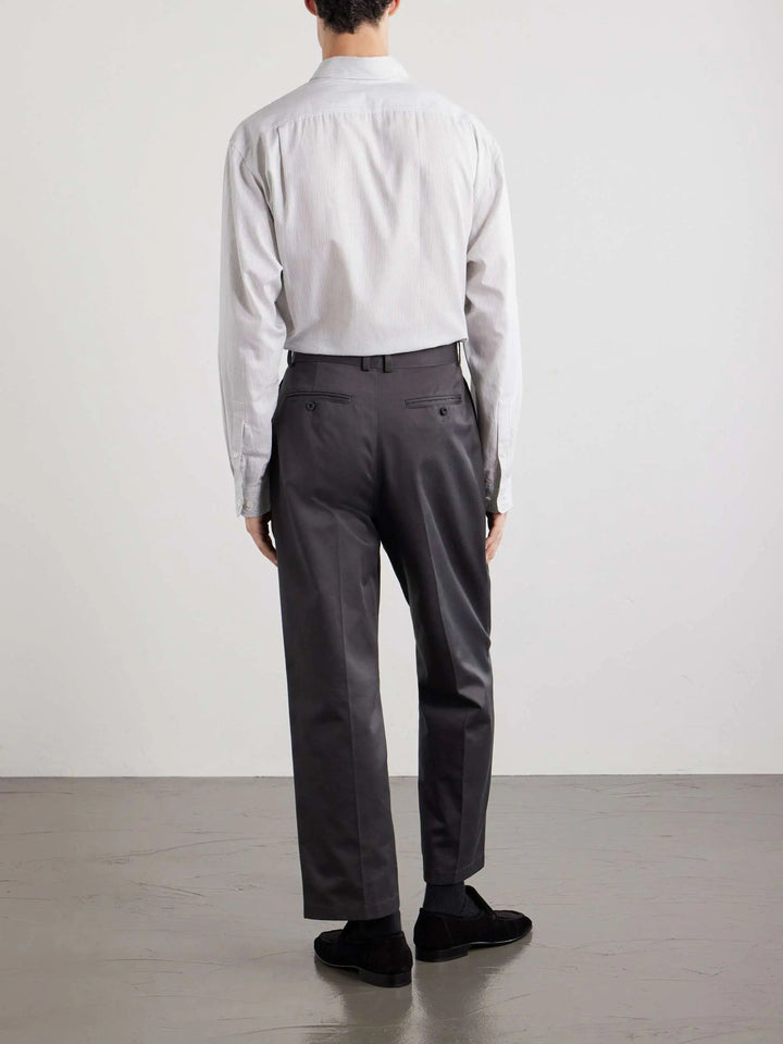 Wide-Leg Drill Trousers
