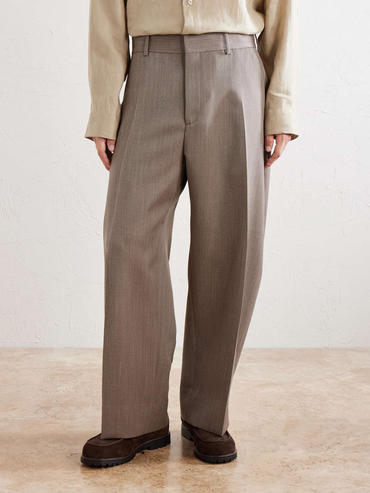 Tapered Wool Trousers