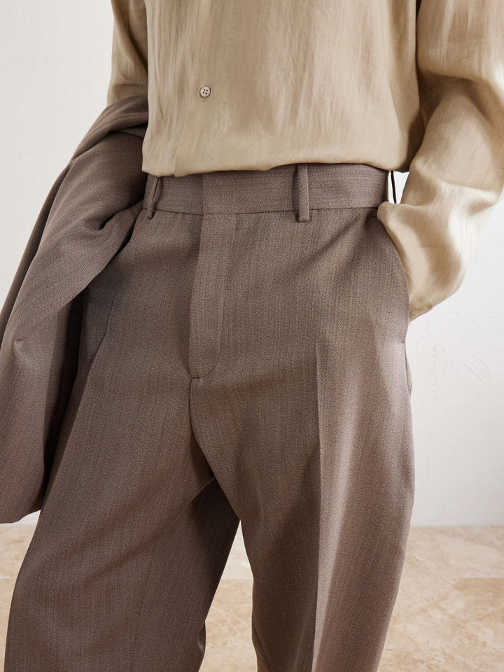 Tapered Wool Trousers