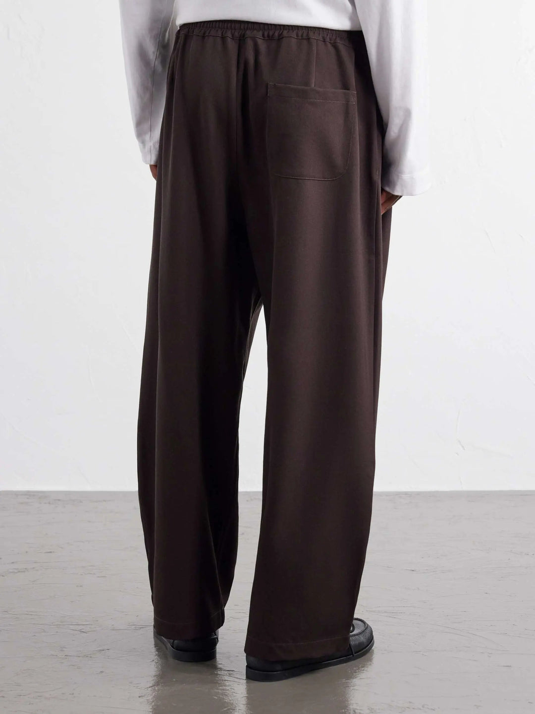 Wide-Leg Wool Trousers