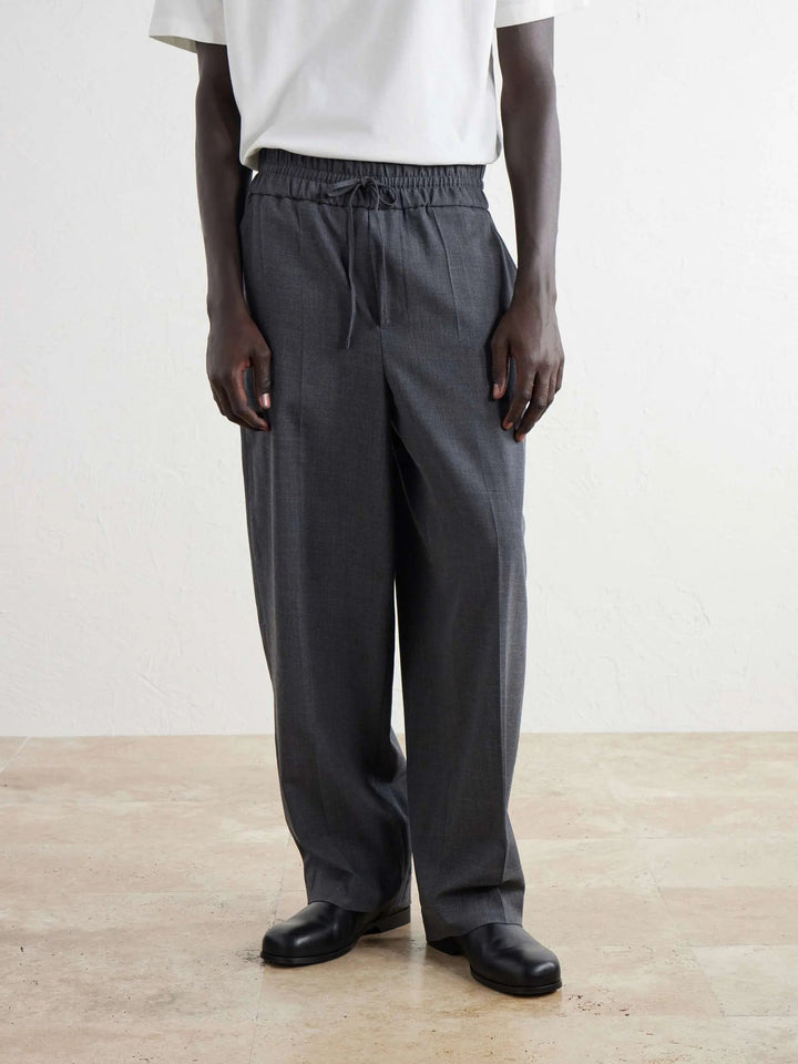 Wide-Leg Virgin Wool Trousers