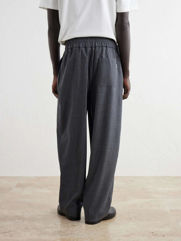 Wide-Leg Virgin Wool Trousers