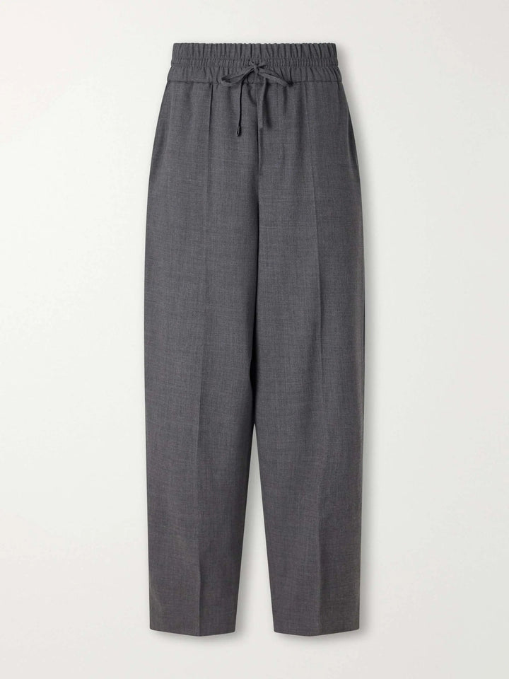 Wide-Leg Virgin Wool Trousers
