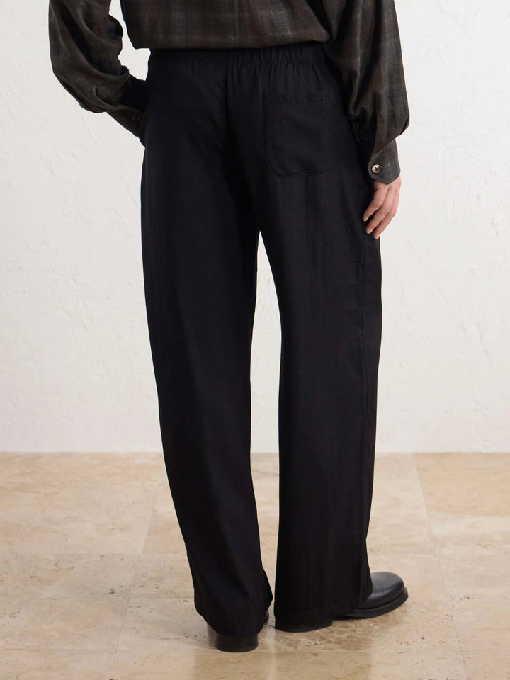 Wide-Leg Wool Trousers