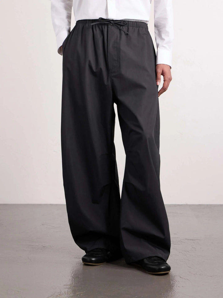 Cotton Wide-Leg Trousers