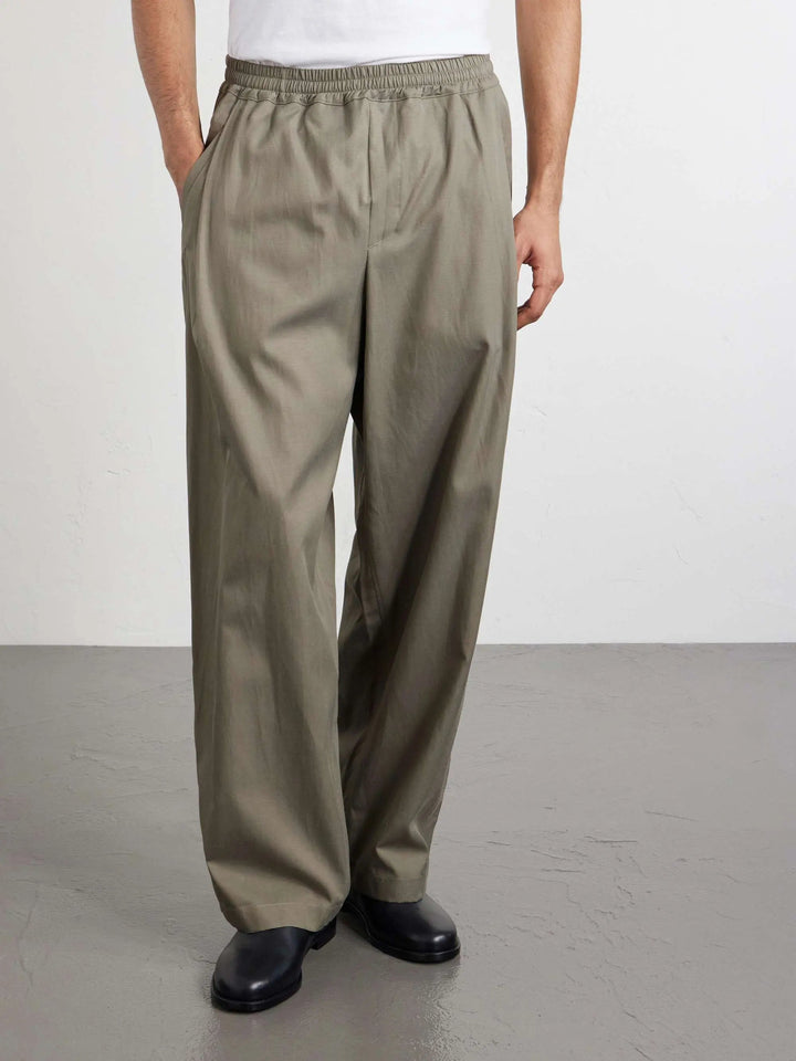 Cotton Wide-Leg Trousers