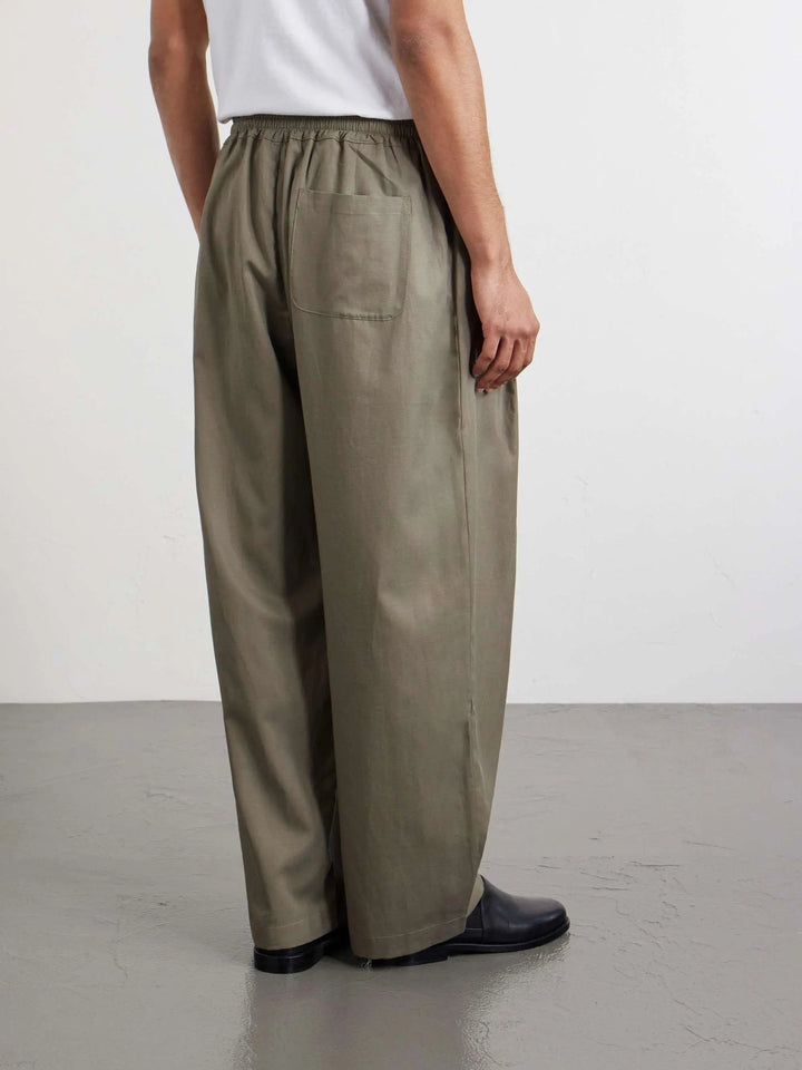 Cotton Wide-Leg Trousers