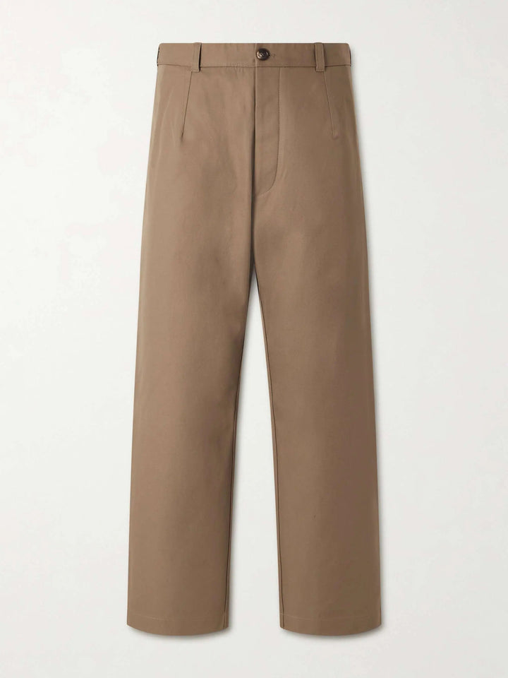 Cotton Wide-Leg Trousers