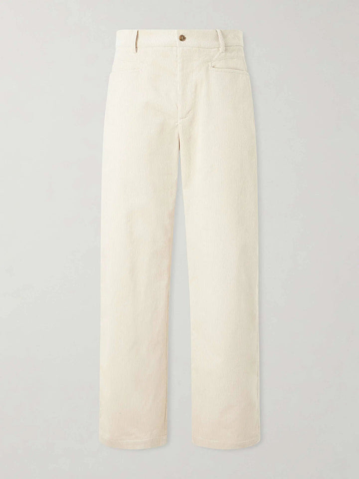 Wide-Leg Cotton-Corduroy Trousers