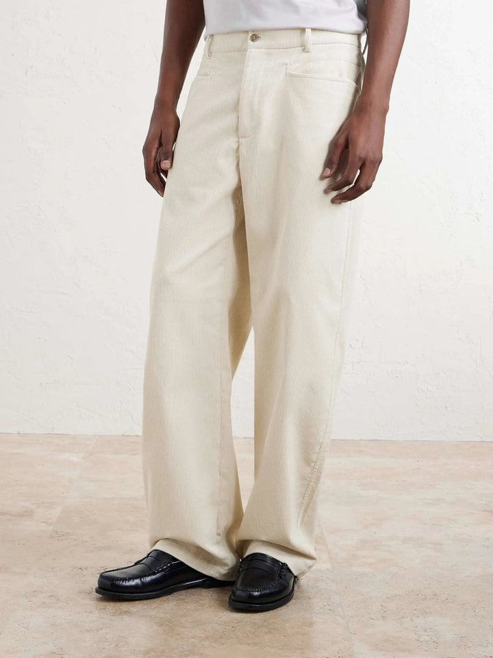Wide-Leg Cotton-Corduroy Trousers